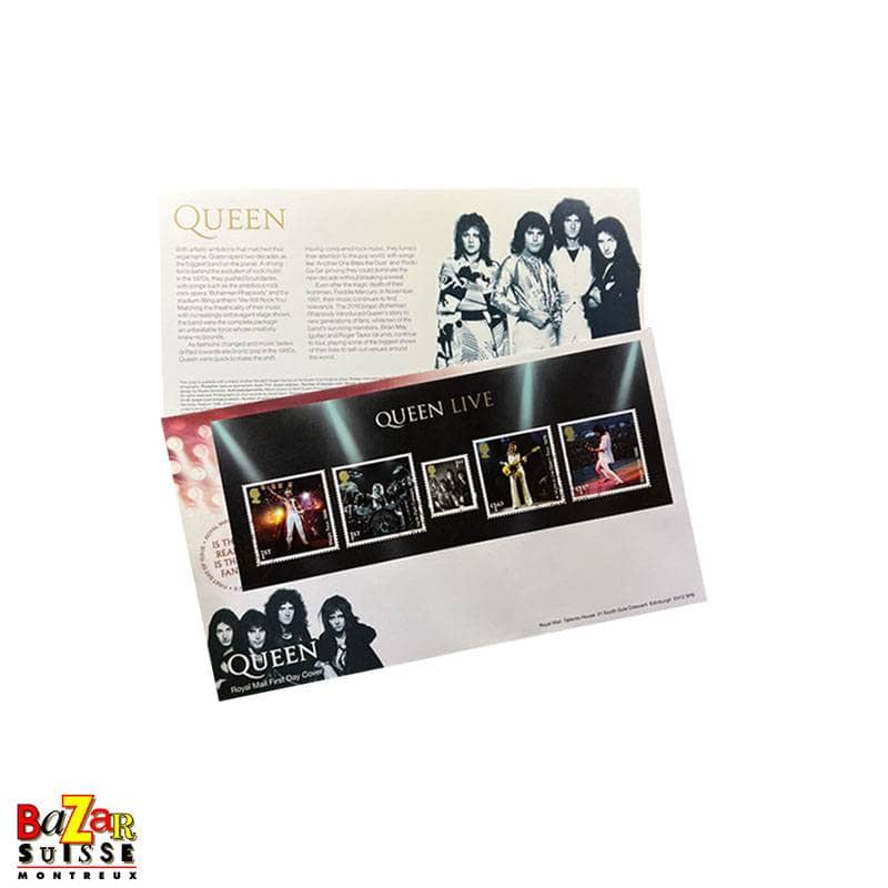 Timbres - Queen Live Miniature Sheet Cover