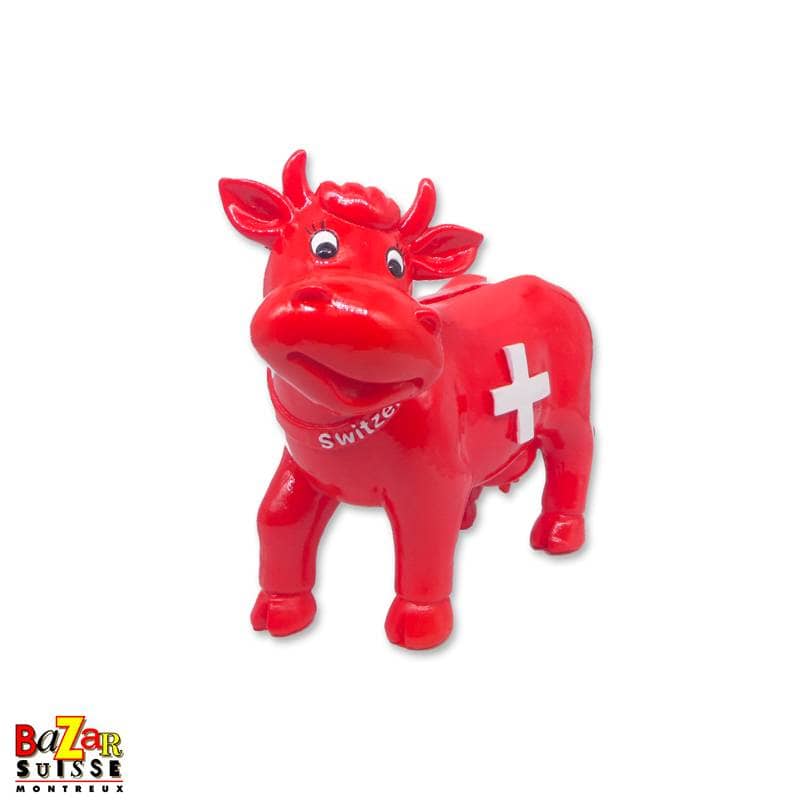 Tirelire vache suisse rouge