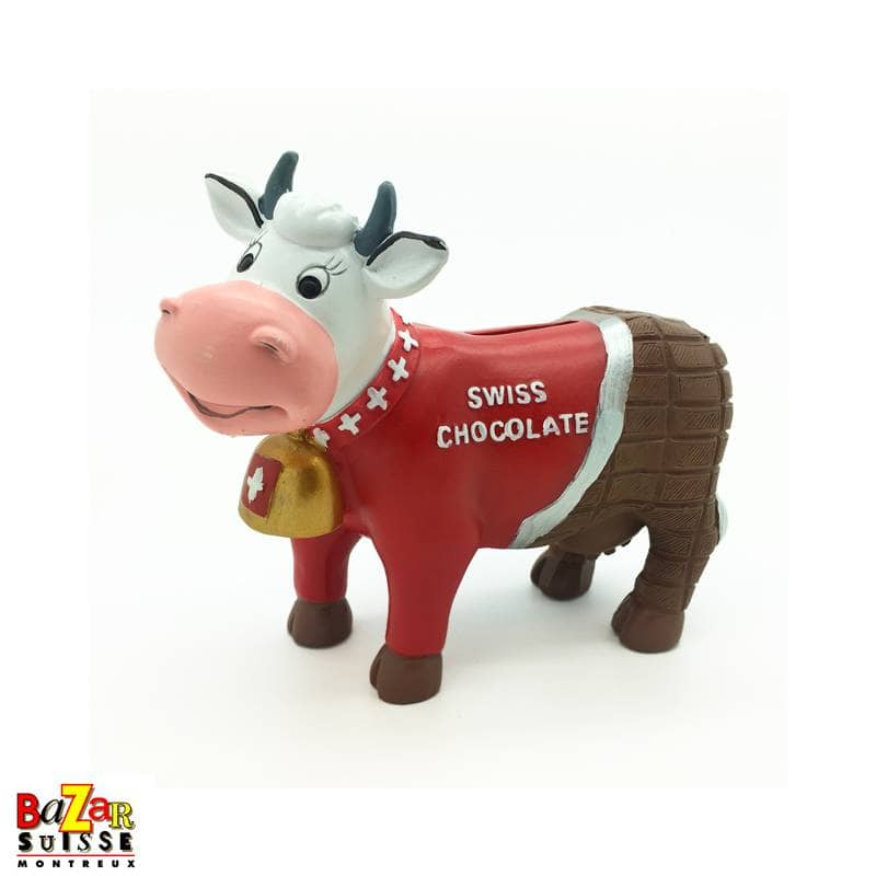 Tirelire vache suisse - chocolat