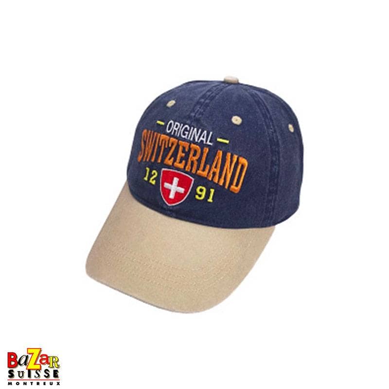 Blaue bestickte Switzerland Cap