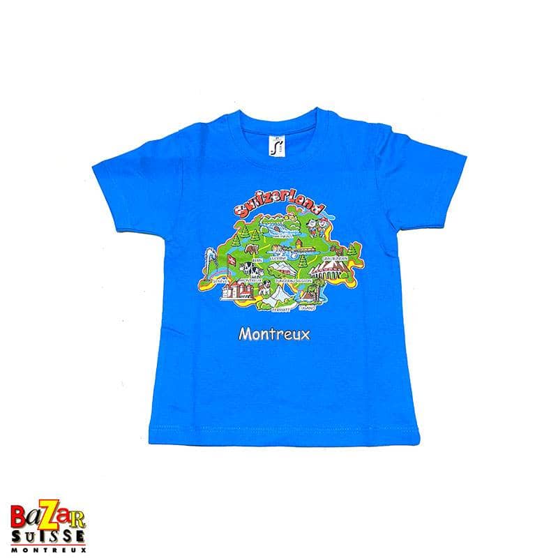 T-shirt enfant – carte de la Suisse