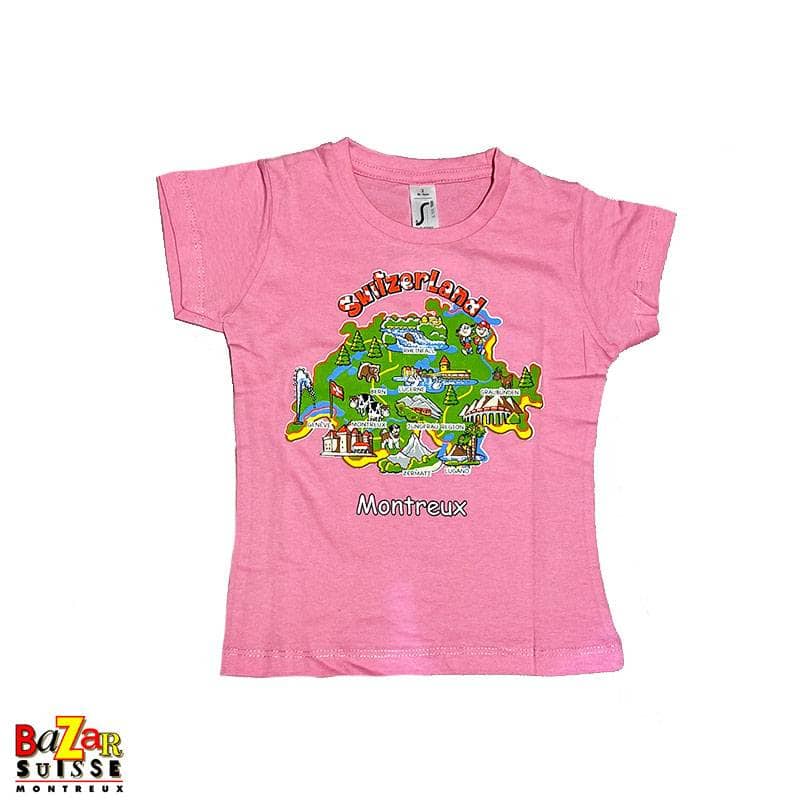 T-shirt enfant – carte de la Suisse