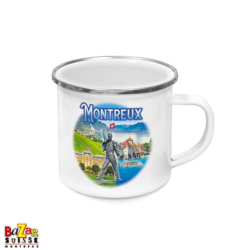 Emaille-Tasse – Montreux-Motive