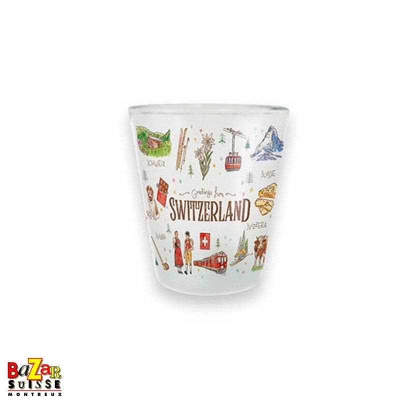 Schnapsglas – Schweizer Motive