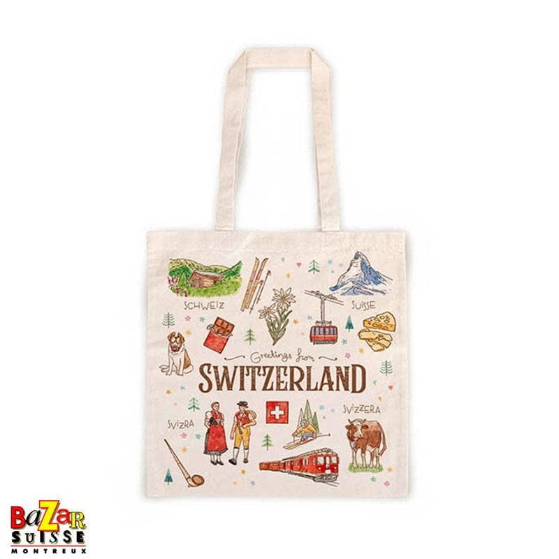 Borsa tote – motivi svizzeri