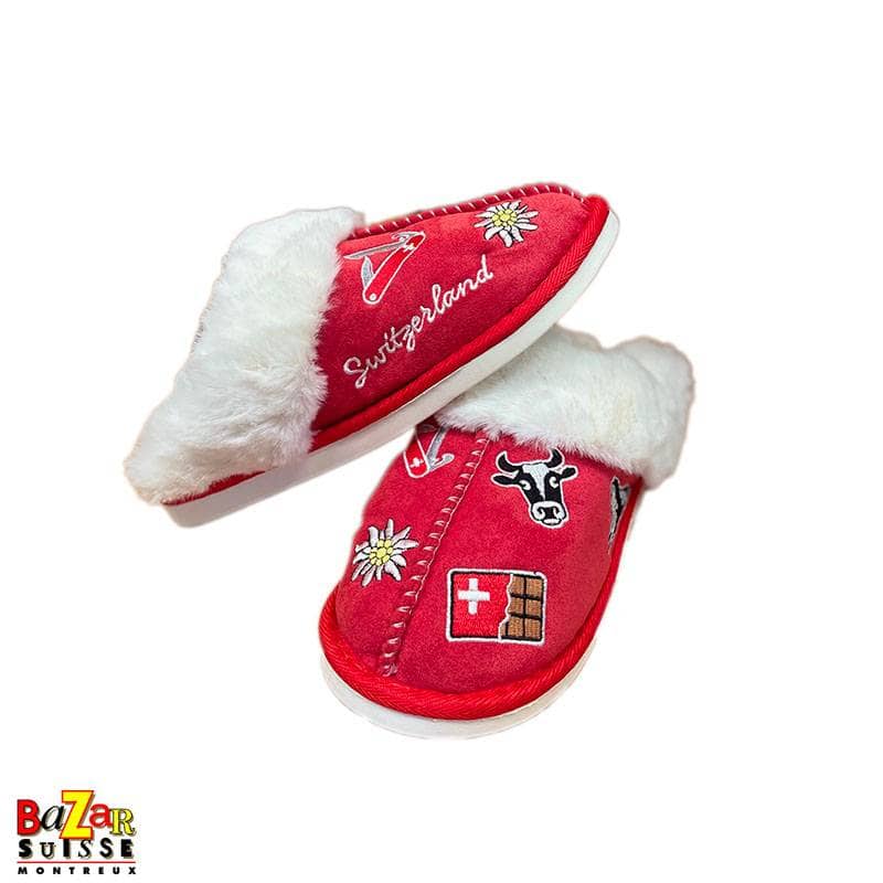 Pantofole con motivi svizzeri