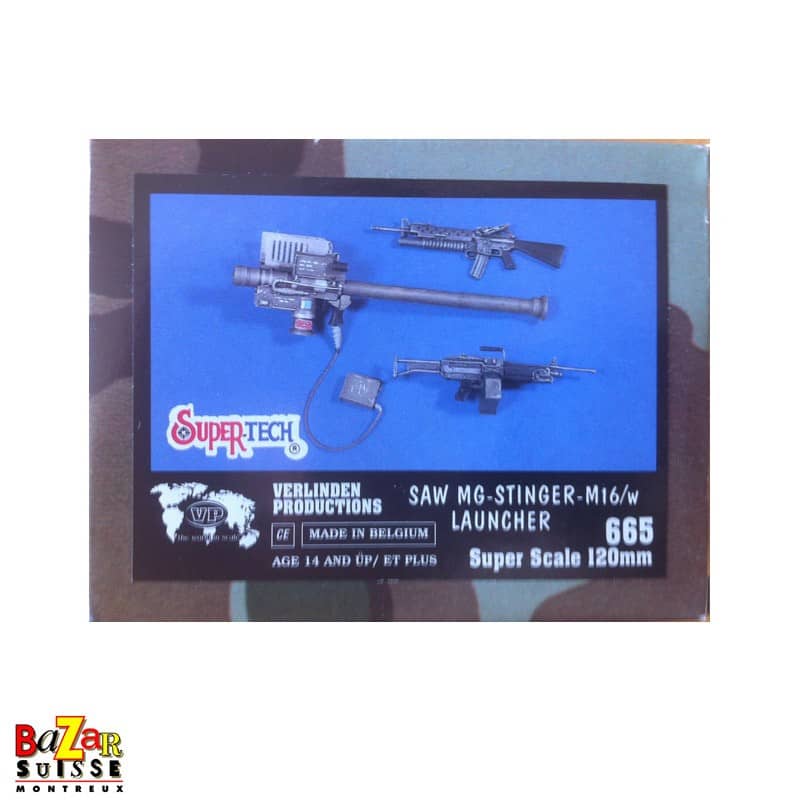 SAW, MG, Stinger et M16 avec lanceur – Verlinden