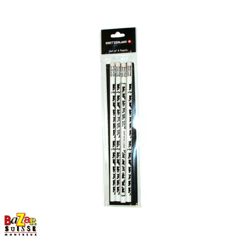 Set di 4 matite - motivi ritagliati