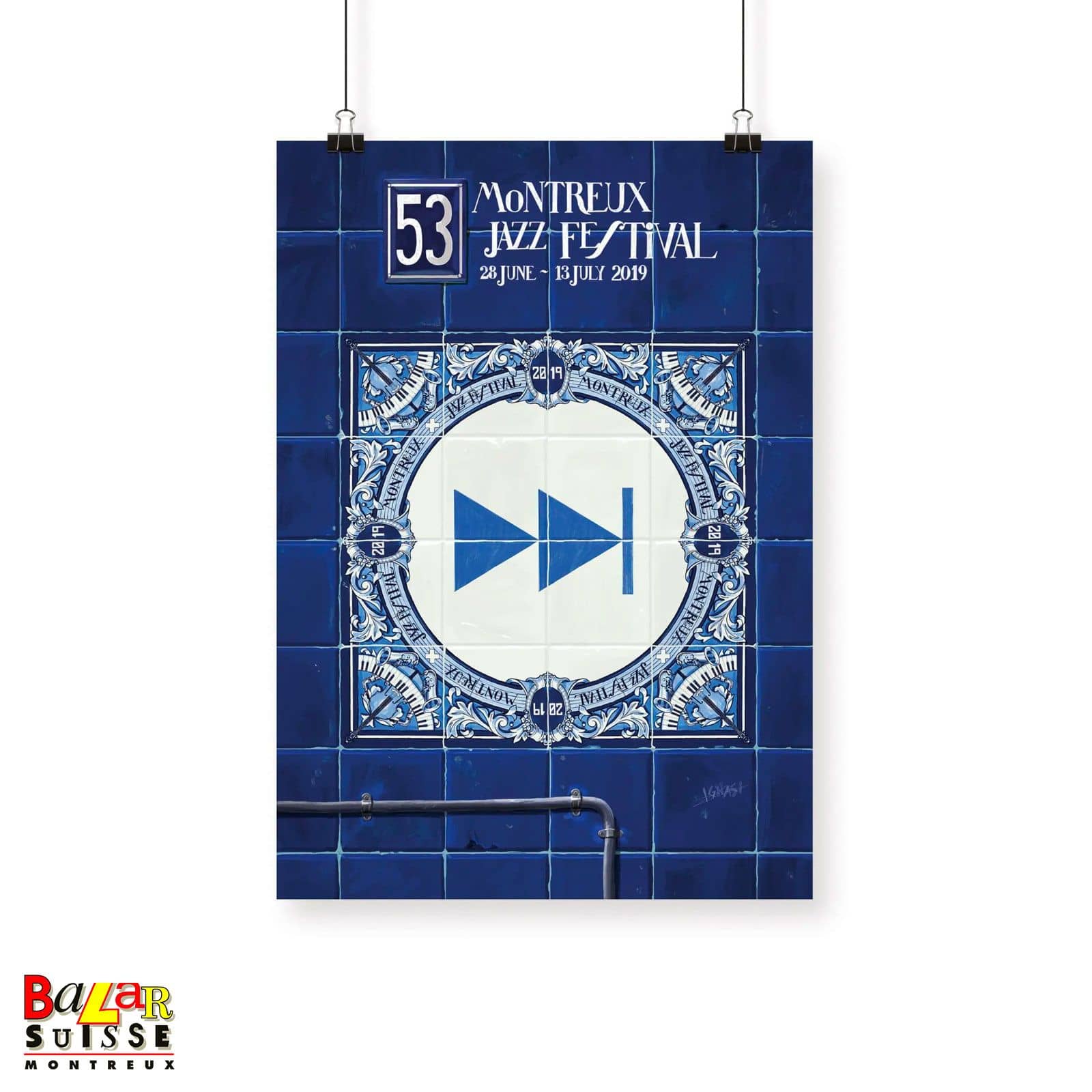 Poster Montreux Jazz Festival 2019 - blau
