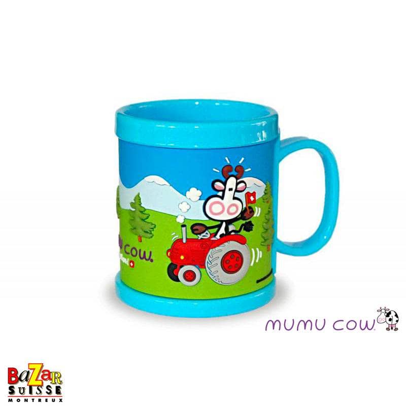Tasse plastique Mumu Cow - bleu