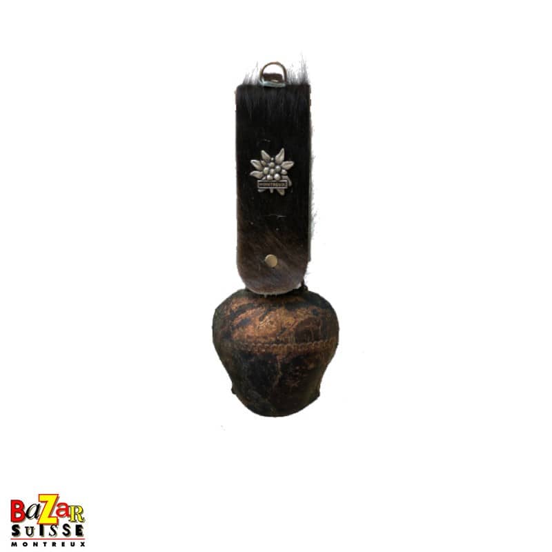 Campana in lamiera forgiata con cinturino in pelliccia
