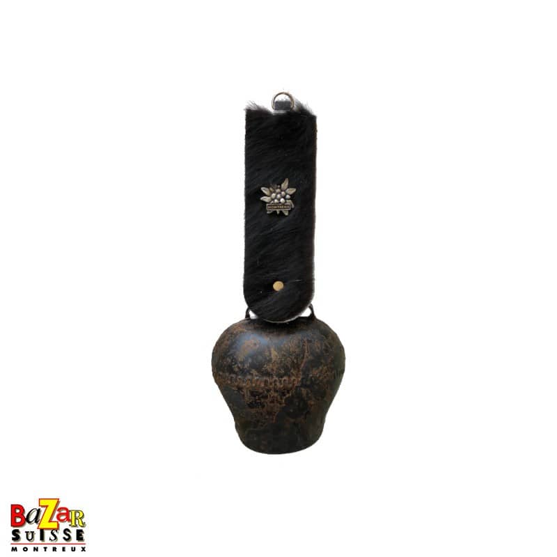 Campana in lamiera forgiata con cinturino in pelliccia