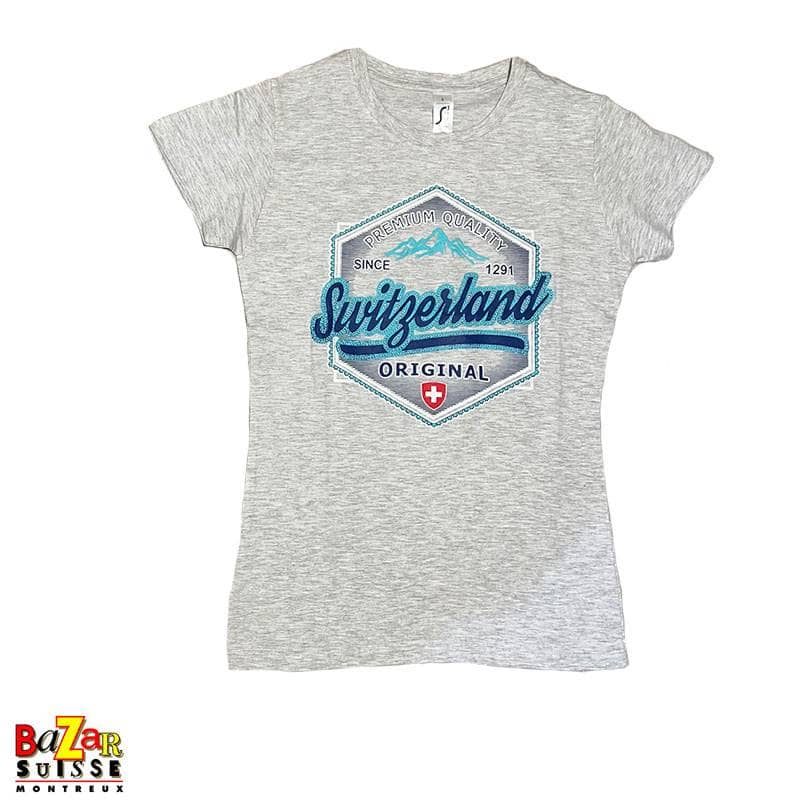 T-shirt femme Switzerland Original gris