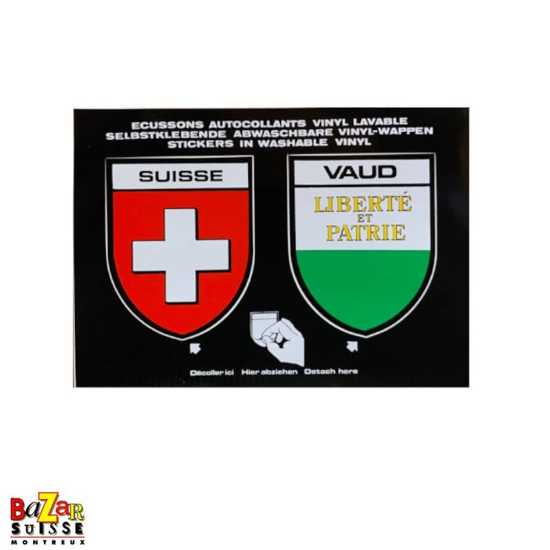 Adesivi con gli stemmi della Svizzera e del Canton Vaud