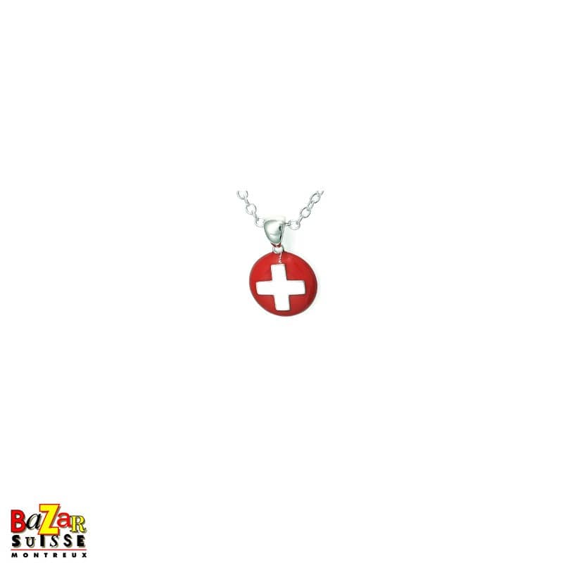 Ciondolo con croce svizzera - White Alpina