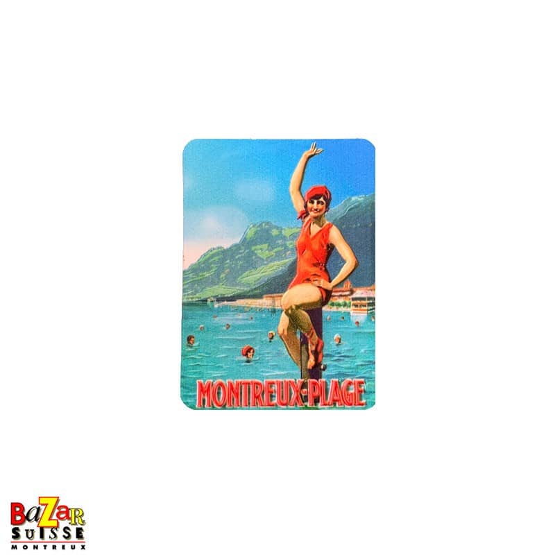 Aimant décoratif - plage de Montreux