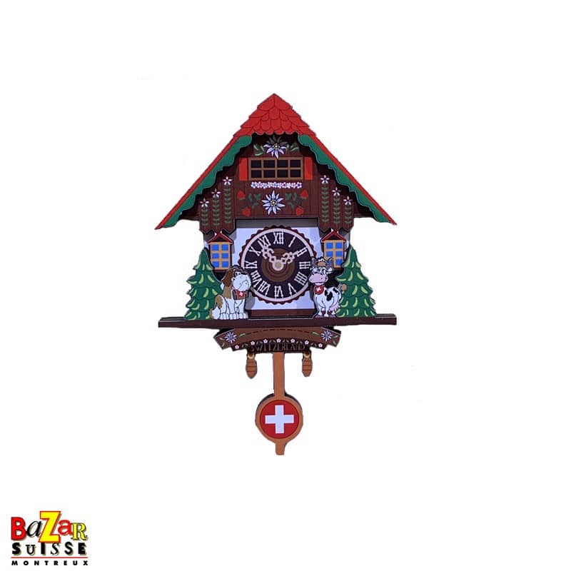 Aimant décoratif en bois – coucou suisse