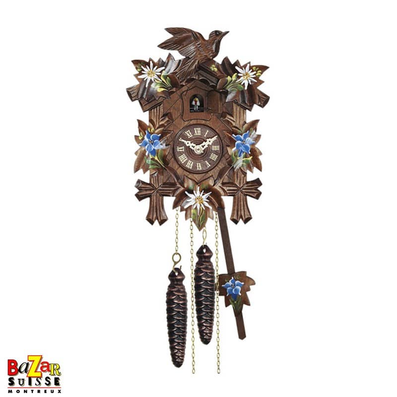 Quartz Cuckoo Clock – Painted Flowers