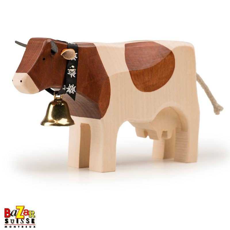 Mucca in legno marrone – grande