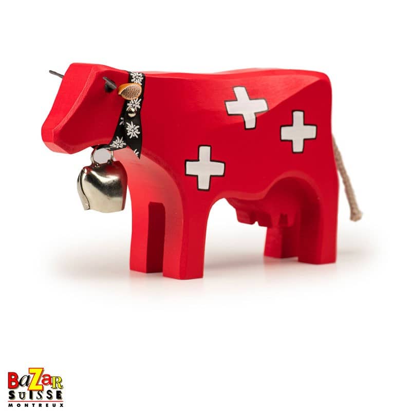 Mucca svizzera in legno – grande