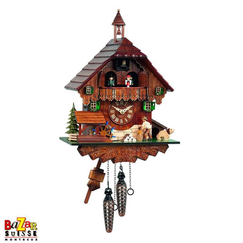 Quartz Cuckoo Clock – Woodcutter/Water Mill/Dancers