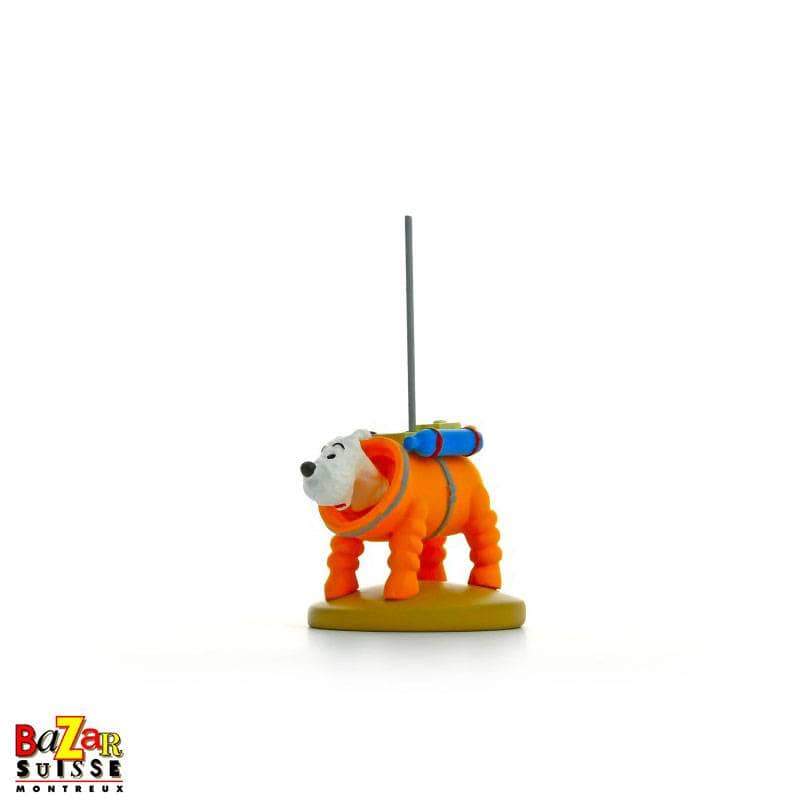 Snowy cosmonaut figurine